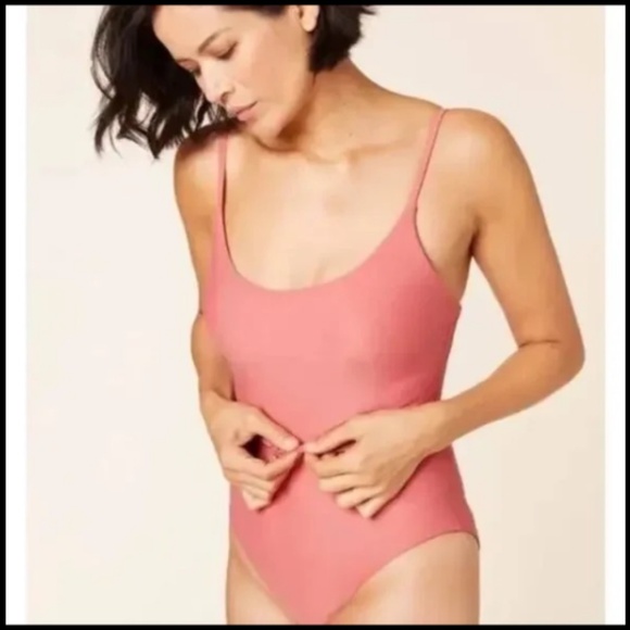 Andie Swim The Riviera One Piece Swimsuit Punch Pink Size XS - NWT - Picture 2 of 15